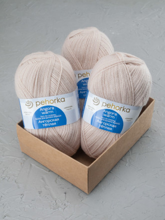 Пряжа Пехорка «Ангорская теплая» - (442 - Натуральный)