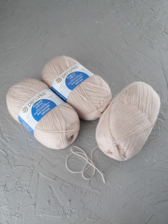 Пряжа Пехорка «Ангорская теплая» - (442 - Натуральный)