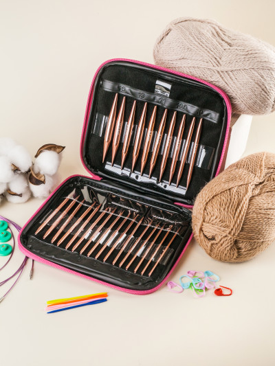 Набор съемных спиц 10см 3,0-10,0 мм розовое золото