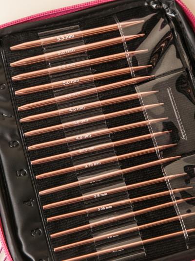 Набор съемных спиц 10см 3,0-10,0 мм розовое золото