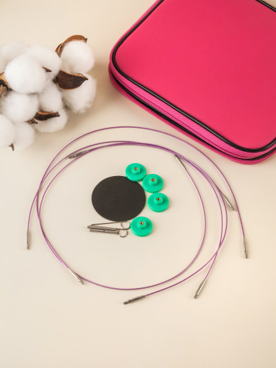 Набор съемных спиц 10см 3,0-10,0 мм розовое золото