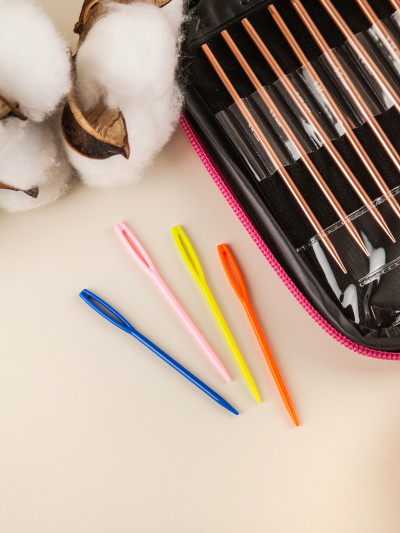 Набор съемных спиц 10см 3,0-10,0 мм розовое золото