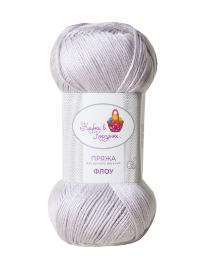 Пряжа &quot;Флоу&quot; (19 - Холодный жемчуг)