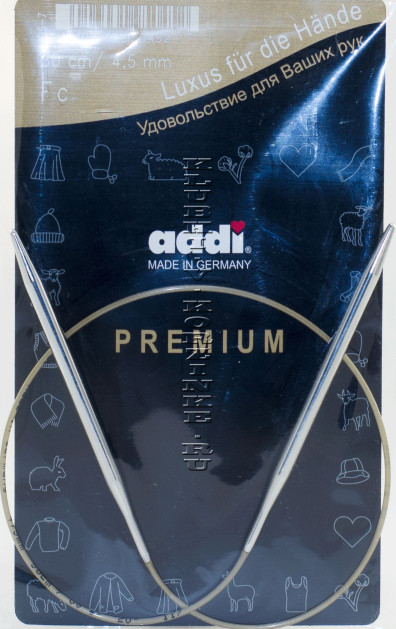 Спицы ADDI круговые супергладкие №4,5 50 см