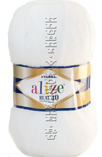 Пряжа Angora Real 40 Alize - (55 - Белый)