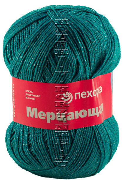 Пряжа Пехорка «Мерцающая» - (335 - Изумруд)