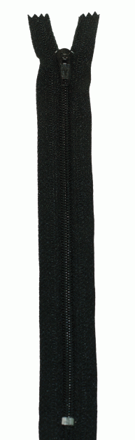 Молния Спираль н/р брючная G004P Gamma, тип 4, 18 см (310 - Чёрный)