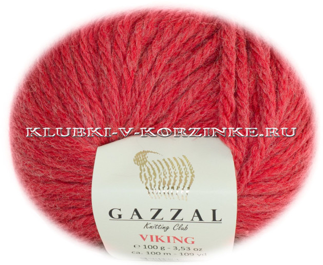 Пряжа Viking GAZZAL - (4021 - Клубника)