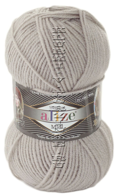 Пряжа Superlana Midi Alize - (652 - Дымчатый)