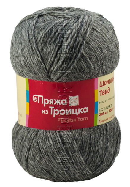 Пряжа Троицкая «Шотландский Твид» - (2920 - Св.серый меланж)