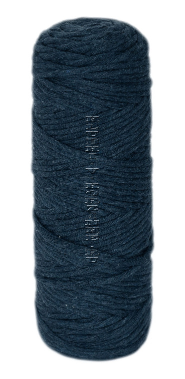 Шпагат крученый хлопковый 4 мм 100 м - (2109 - Тёмный джинс)