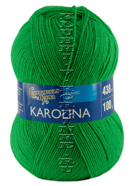 Пряжа Семеновская «Каролина» - (54067 - Яркая зелень)