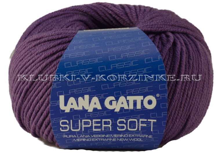 Пряжа Super Soft Lana Gatto - (13335 - Сиреневый)