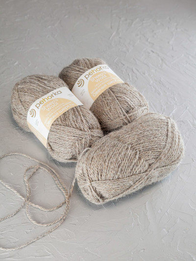 Пряжа Пехорка «Овечья шерсть» - (530 - Светло-натуральный)
