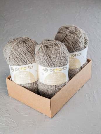 Пряжа Пехорка «Овечья шерсть» - (530 - Светло-натуральный)
