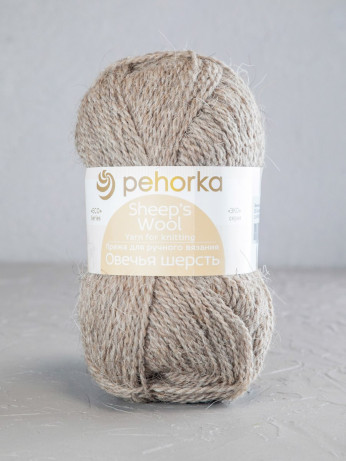 Пряжа Пехорка «Овечья шерсть» - (530 - Светло-натуральный)
