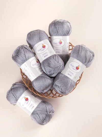 Пряжа &quot;Флоу&quot; (20 - Серебристая дымка)