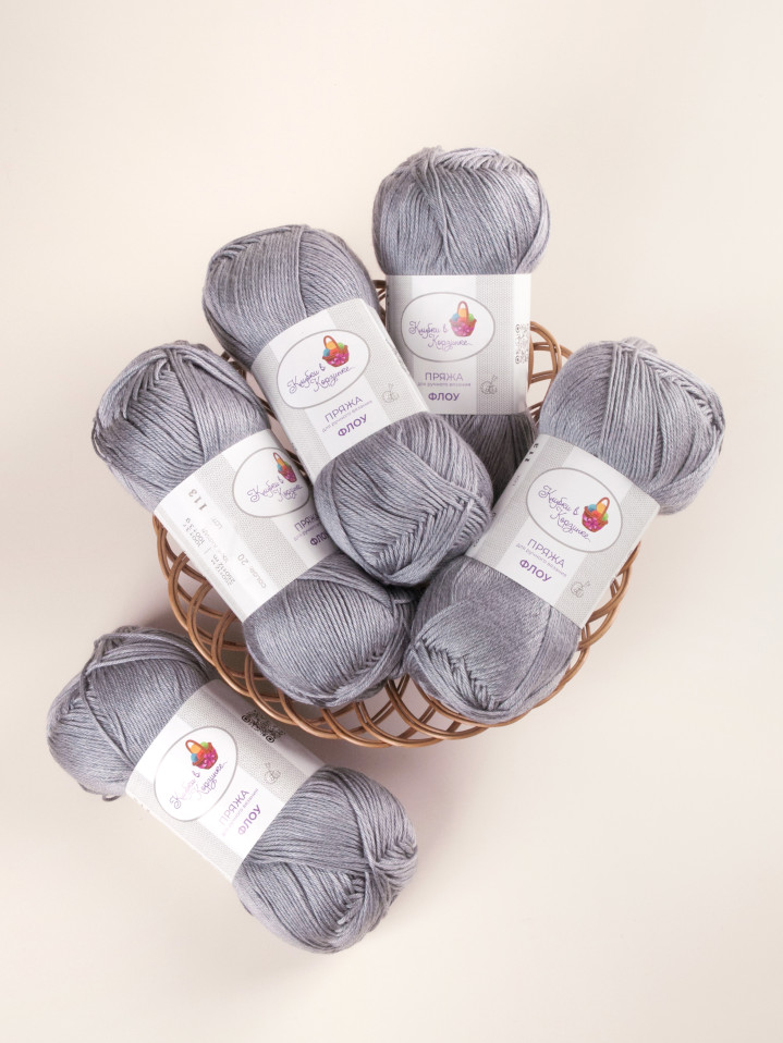 Пряжа "Флоу" (20 - Серебристая дымка)