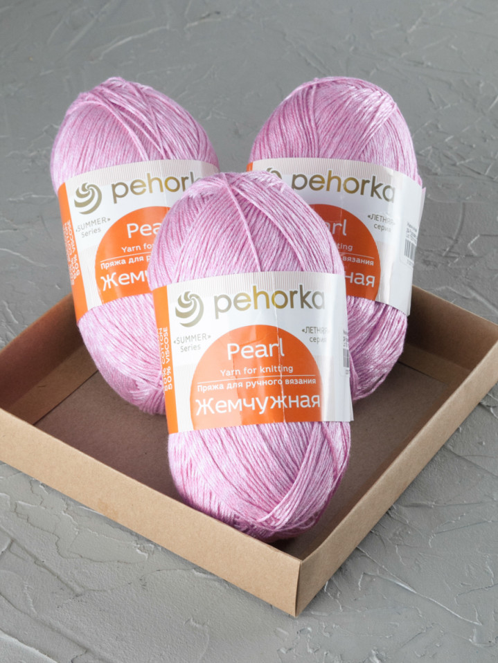 Пряжа Пехорка «Жемчужная» - (29 -  Розовая сирень)