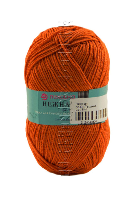 Пряжа Пехорка «Нежная» - (30 - Св.теракот)