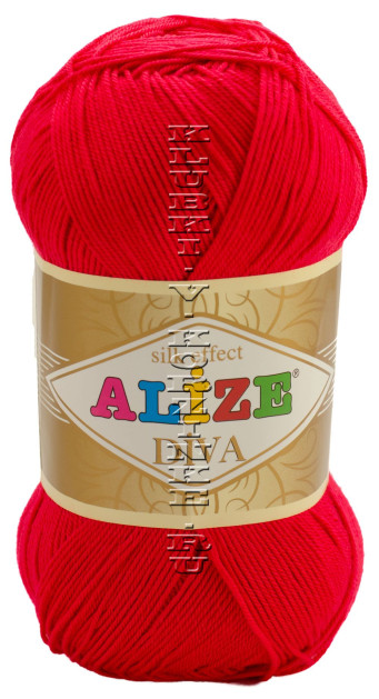 Пряжа Alize DIVA - (396 - Мак)