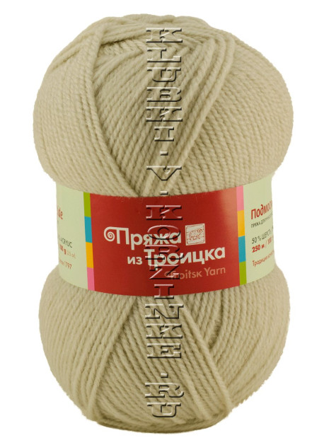 Пряжа Троицкая «Подмосковная» - (0513 - Жемчуг)