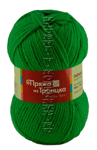 Пряжа Троицкая «Подмосковная» - (0723 - Яркая зелень)