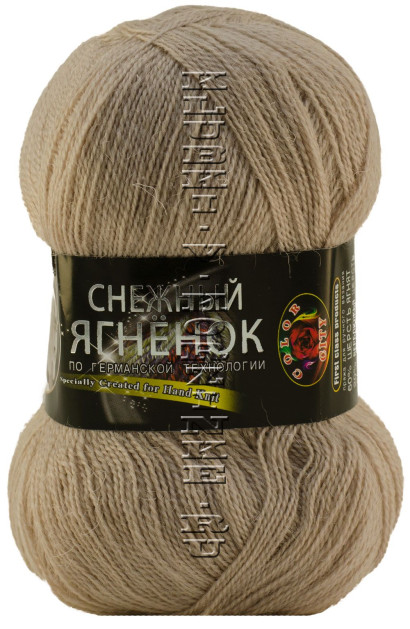 Пряжа «Снежный Ягненок» Color City - (408 - Беж)