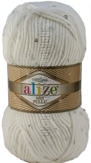 Пряжа Superlana Midi Pullu Alize - (55 - Белый)