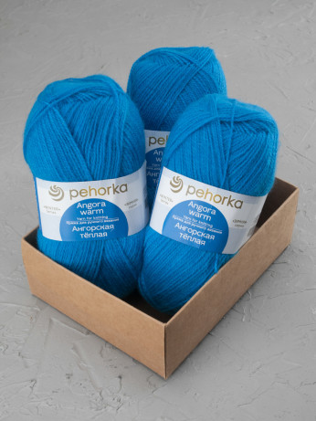 Пряжа Пехорка «Ангорская теплая» - (583 - Бирюза)