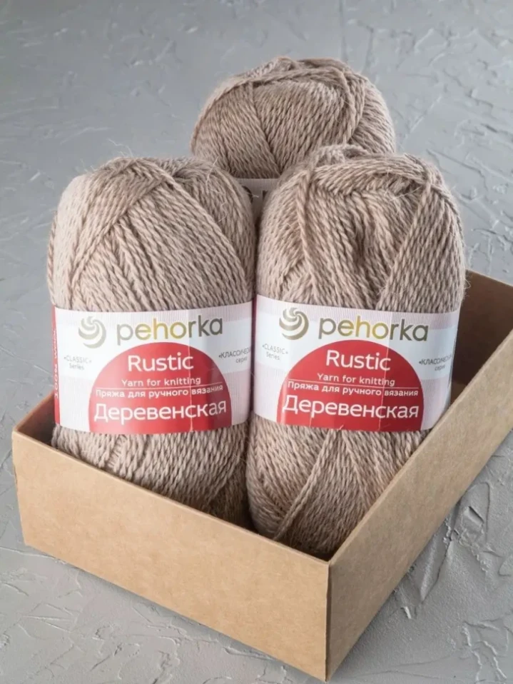 Пряжа Пехорка «Деревенская» - (412 - Верблюжий)