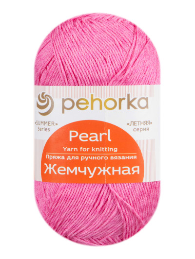 Пряжа Пехорка «Жемчужная» - (439 - Малиновый)