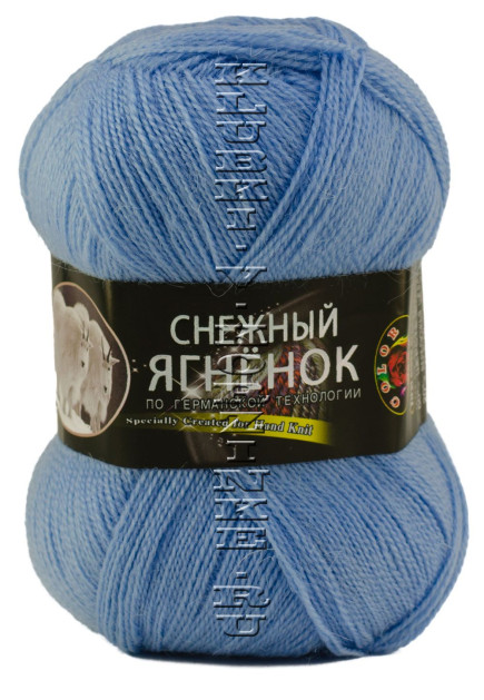 Пряжа «Снежный Ягненок» Color City - (300 - Голубой)
