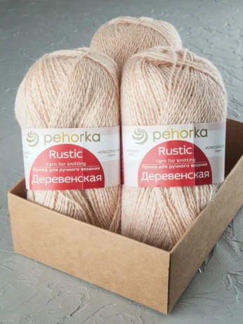 Пряжа Пехорка «Деревенская» - (442 - Натуральный)