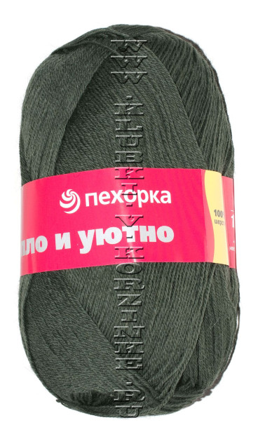 Пряжа Пехорка "Тепло и уютно" - (38 - Полынь)