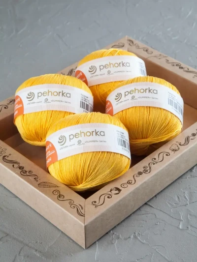 Пряжа Пехорка «Ажурная» - (12 - Желток)