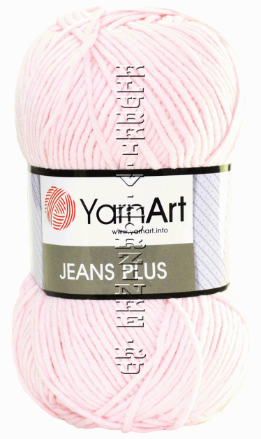 Пряжа YarnArt «Jeans plus» - (74 - Светло - розовый)