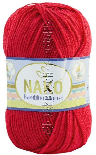 Пряжа NAKO "Bambino Marvel" - (9040 - Ягодный)