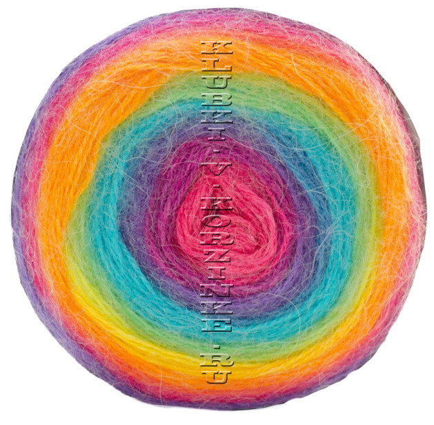 Пряжа Angora Luks Color Nako - (81920 - Сиреневый, оранжевый, розовый)