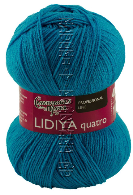 Пряжа Семеновская «Лидия ПШ кватро» - (290 - Голубая бирюза)