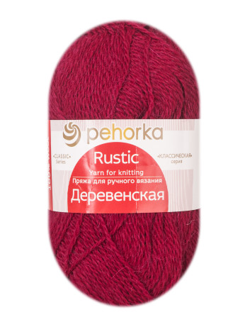 Пряжа Пехорка «Деревенская» - (07 - Бордо)
