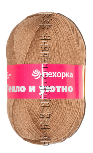 Пряжа Пехорка "Тепло и уютно" - (412- Верблюжий)
