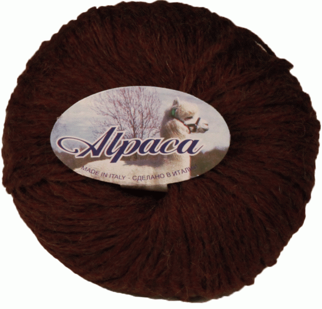 Пряжа итальянская "Alpaca"  (110 - Коричневый)