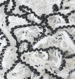 Пряжа DANTELA WOOL Alize - (1509 - Белый, черный)