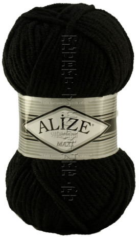 Пряжа Superlana Maxi Alize - (60 - Черный)