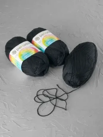 Пряжа Пехорка «Детский хлопок» - (02 - Черный)