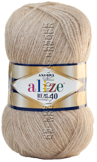 Пряжа Angora Real 40 Alize - (152 - Беж меланж)