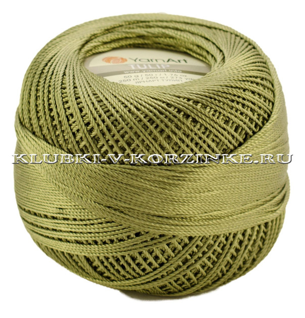 Пряжа YarnArt Tulip - (423 - Оливковый)