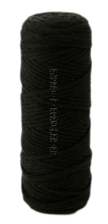 Шпагат крученый хлопковый 4 мм 100 м - (2064К - Чёрный)