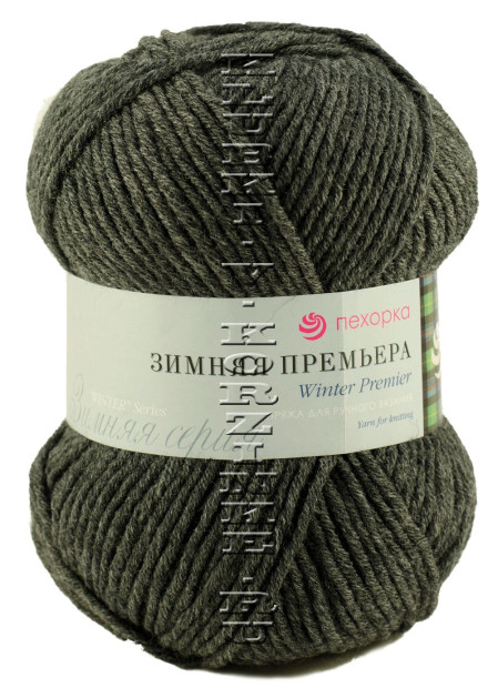 Пряжа Пехорка «Зимняя премьера» - (96 - Серый меланж)